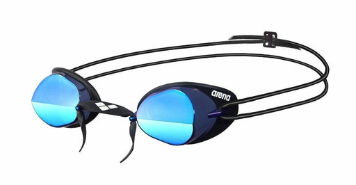 Arena Swedix Mirror Competition Swimming Goggles Swedish Type Nose Bridge Design[SMOKE/BLUE/BLACK]Arena