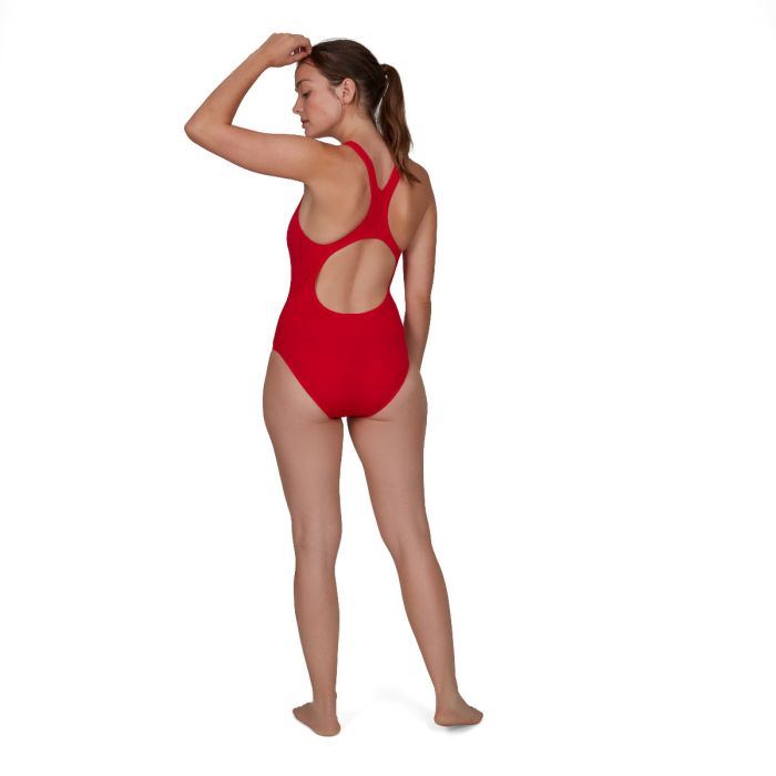 Speedo Women's Essential Endurance+ Medallist Swimsuit in Fed Red