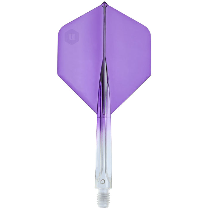 Unicorn Darts Forge Integrated Two-Tone Flight & Shaft – Clear & Purple