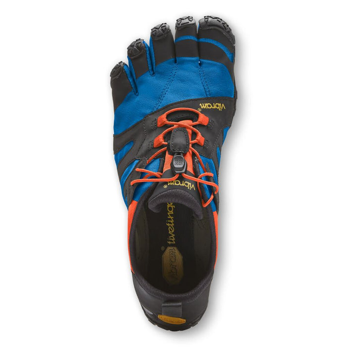 Vibram V-Trail 2.0 Mens Mega Grip Five Fingers Barefoot Feel Shoes Trainers - Blue/Orange
