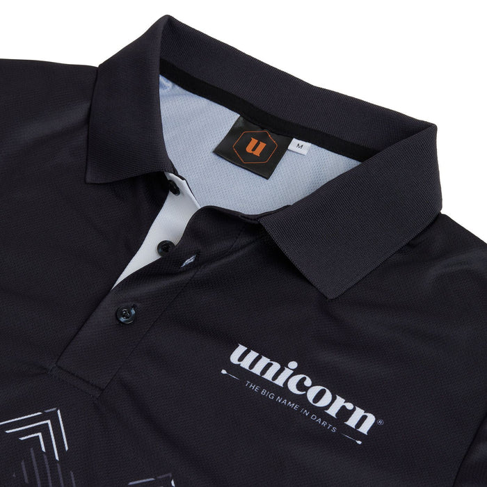 Unicorn Darts Pro‑Tech Digital Dart Shirt Performance Polo - White