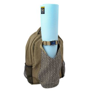 Fitness Mad Yoga Mat Backpack Essentials Bag - Khaki
