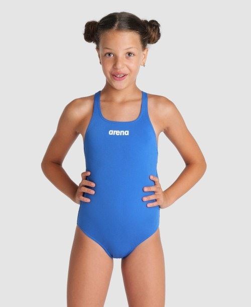 Arena Team Girls Swim Pro One Piece Athletic Quick Dry Sports Swimsuit - Royal