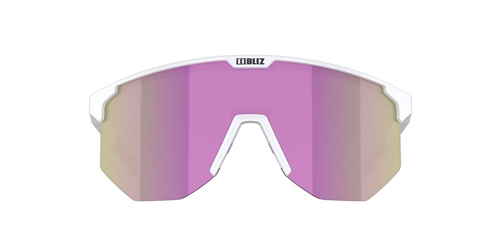 Bliz Hero Sports Unisex Sunglasses Shades White Frame Brown/Pink lens