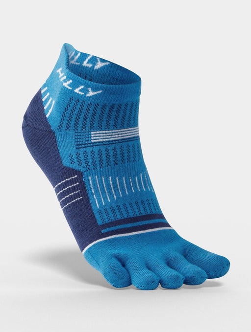 Hilly Unisex Socks Sports Socklet Zero Cushion Running Socks - Blue / WhiteToeSox