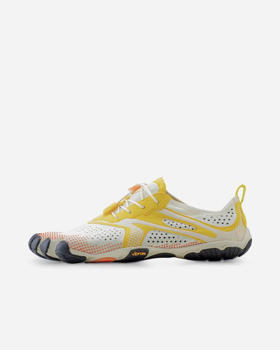 Vibram V-Run Five Fingers Barefoot Mens Running Shoes Trainers - Ivory/Yellow