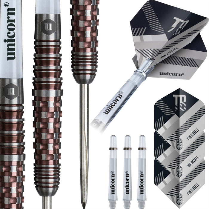 Unicorn Darts Tom Bissell 95% Tungsten 22g Steel Tip Darts - Pro Contender Set