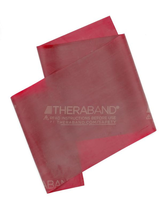 THERABAND Medium 6 Yard Latex Resistance Bands ForPhysio, Rehab & Strength - Red