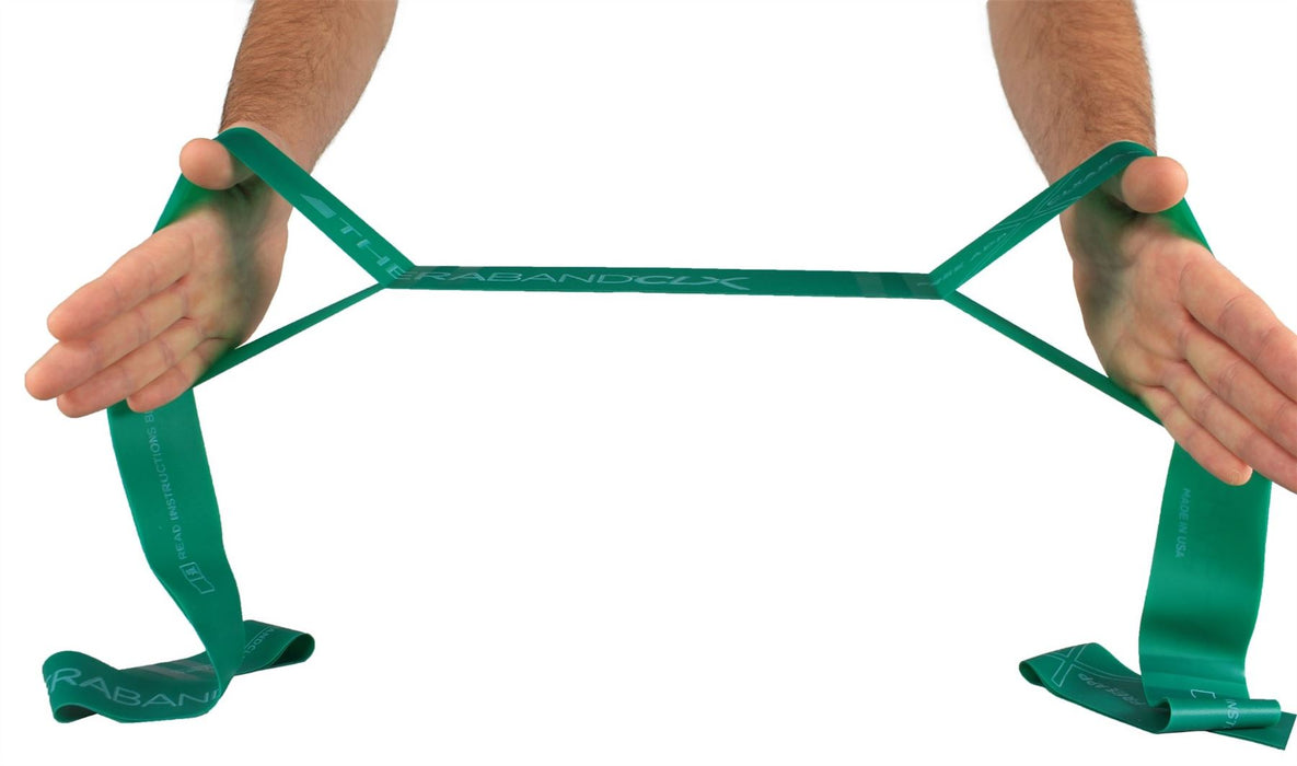 RESISTIVE EXERCISE BAND THERABAND CLX 11 LOOPS GREEN 2.5m