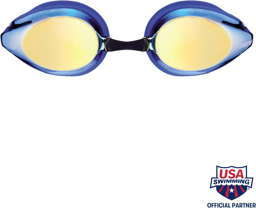 Arena Tracks Junior Mirror Swimming Goggles in Yellow / Blue