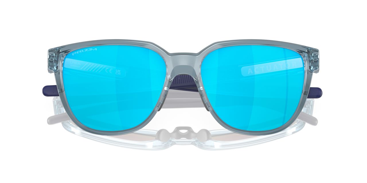 Oakley Actuator Sunglasses Sapphire Lenses Transparent Stonewash Frame Sports