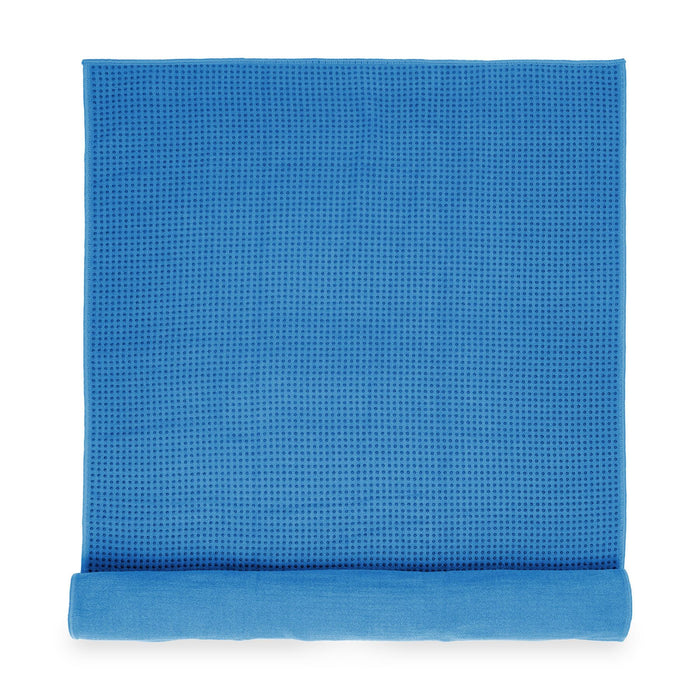 Fitness Mad Grip Dot Hot Yoga Pilates Towel - Sky Blue