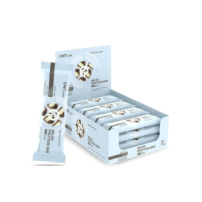 QNT Protein Milkii Protein Bar 28% Low Sugar 12 x 60g - Coconut Flakes