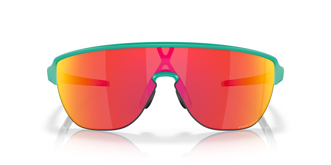 Oakley Corridor Sunglasses Matte Celeste Sports Grip Frame Ruby Lenses Driving