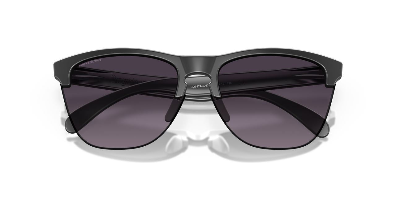 Oakley Frogskins Lite Sports Sunglasses Grey Gradient Lenses Matte Black Frame