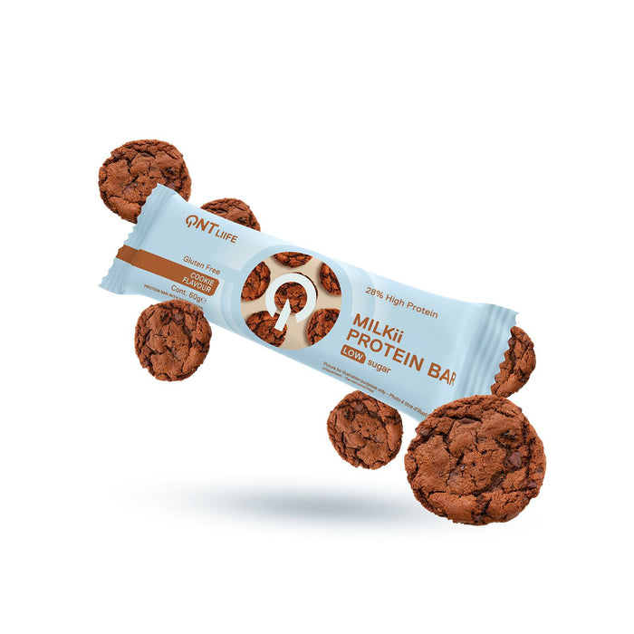 QNT Protein Milkii Protein Bar 28% Low Sugar 12 x 60g - Cookie