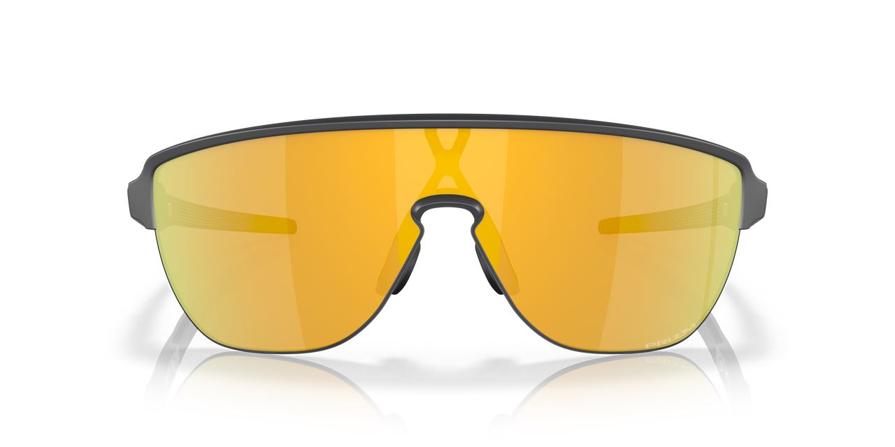 Oakley Corridor Sunglasses Matte Carbon Sports Frame 24k Iridium Lenses Driving