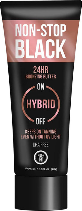 Power Tan Tanning Lotion Non Stop Black Hybrid Bronzing Butter - 250ml