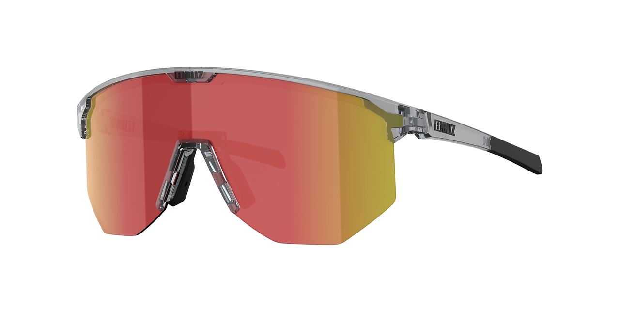 Bliz Hero Sports Sunglasses Shades Transparent Frame Brown/Red lens