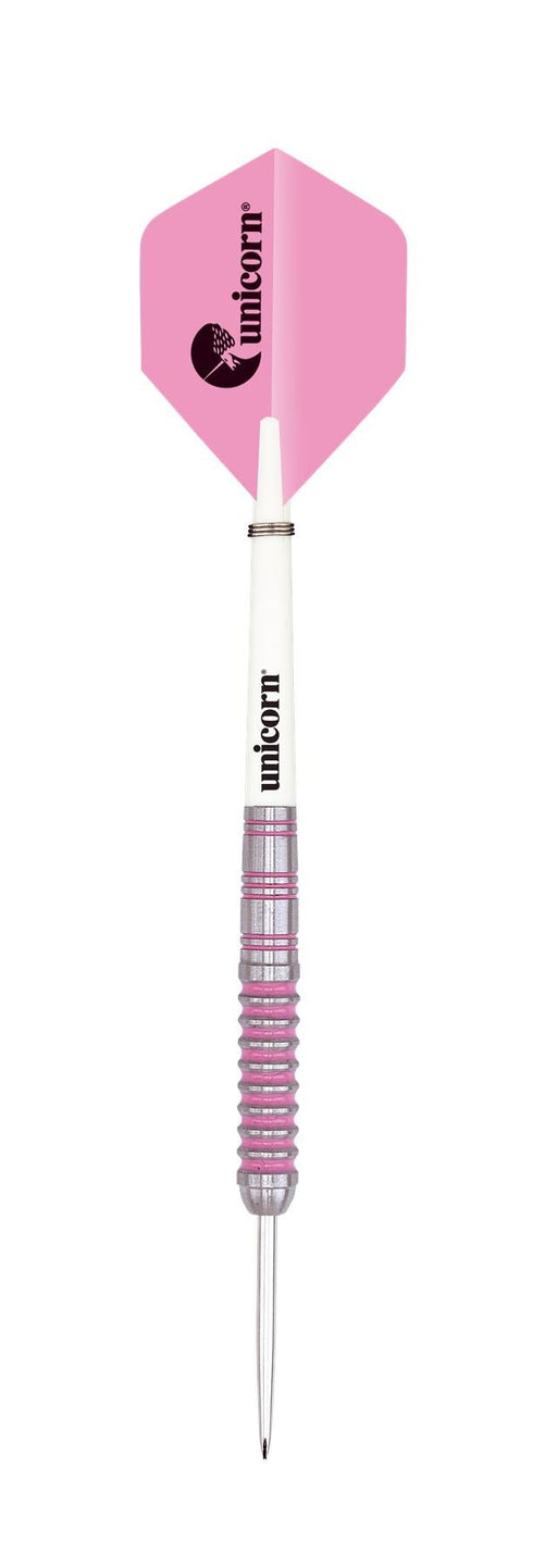 Unicorn Autograph Darts Set Style 3 Tungsten Steel Tip Pink Ringed 22/24/26/28gUnicorn