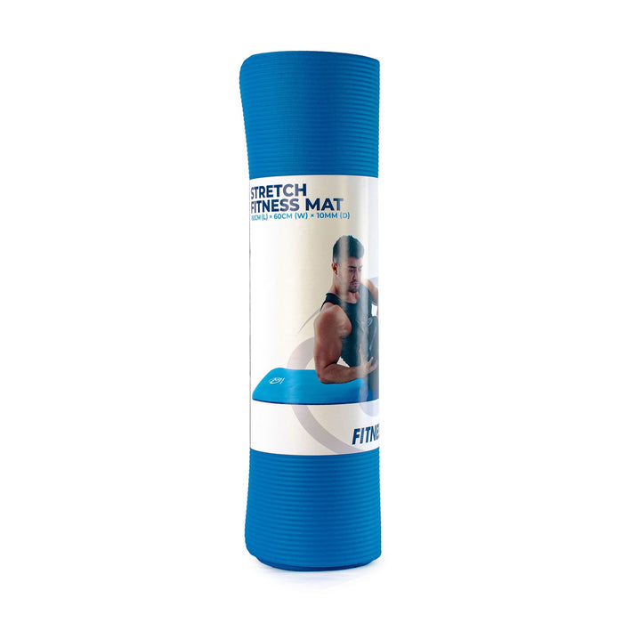 Fitness Mad Stretch Fitness Exercise Mat - 180cm - Blue
