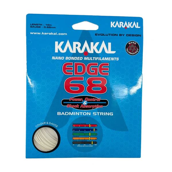 Karakal Edge 68 Badminton Racket String Nano Bonded 10M - White