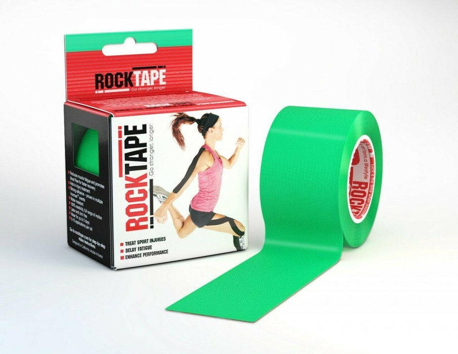Rocktape Strong Adhesive Kinesiology Tape Standard Rolls x 3 - Green