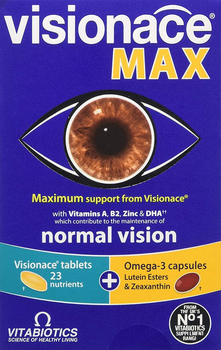 Vitabiotics Visionace Max 56x Tablets Healthy Eye Vision Formula - 3 Packs for 2