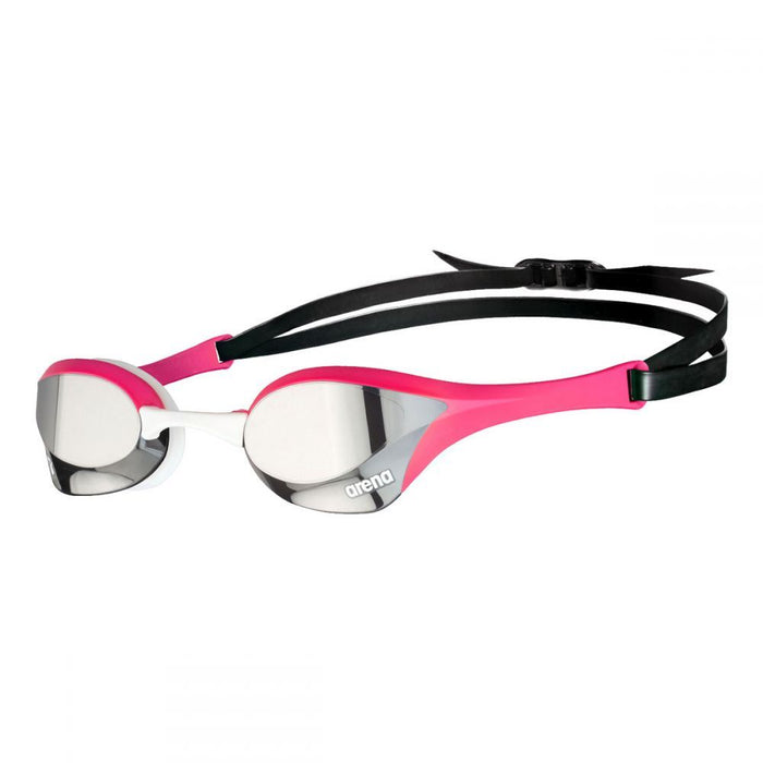Arena Swimming Goggles Cobra Ultra Swipe Mirror - Anti Fog - Silver / Pink