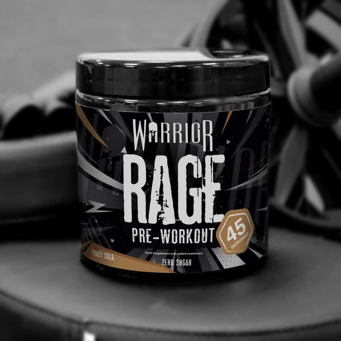 Warrior Rage Supplement Pre Workout Muscle Growth Protein Shake Krazy Cola 392g