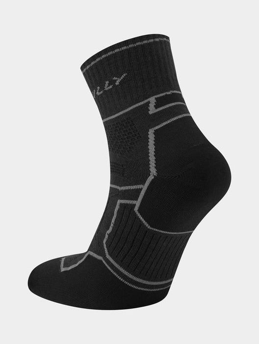 Hilly Twin Skin Socklet Anti Blister Running Socks - Black/Anthracite