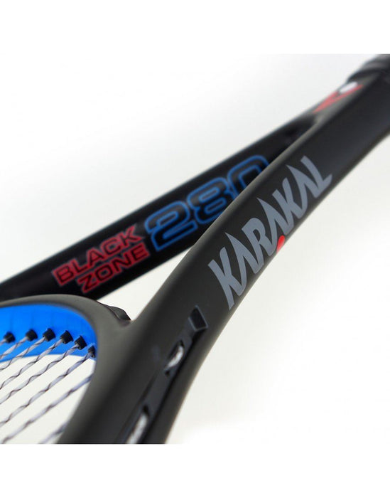 Karakal Black Zone Tennis Racket - Fast Fibre & Graphite Titanium Gel - 280g