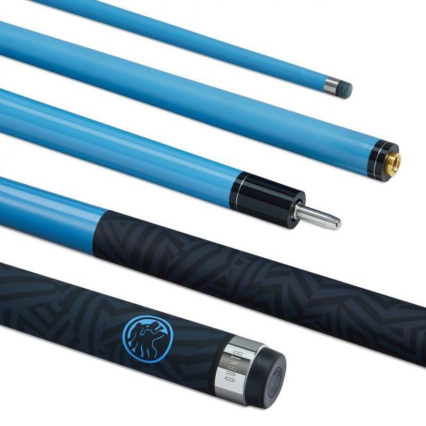 Powerglide  Quanta Pool Cue 2 Piece 57" Carbon Fibre Composite 10mm Tip - Blue