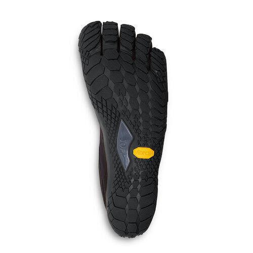 Vibram V-Trek Mens Mega Grip Five Fingers Walking Hiking Trek Trainers Shoes - Black/Black