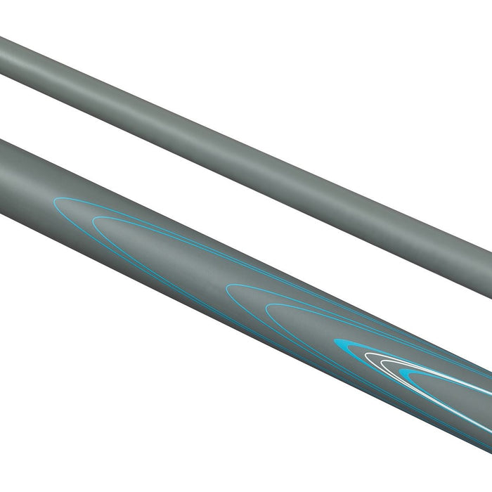 PowerGlide Svartur Fibreglass Snooker Cue With Case 10mm Tip Bundle - Grey