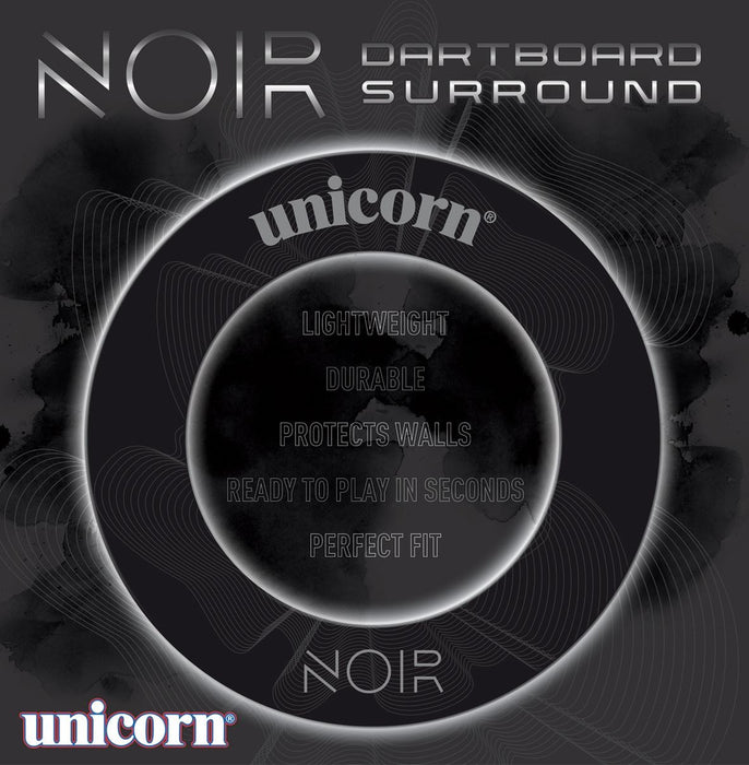 Unicorn Darts Professional Dartboard Surround Noir Premium Protection and Style