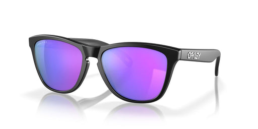 Oakley Frogskins Sunglasses Violet Lenses Matte Black Stylish Frame DrivingOakley