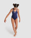 Arena Team Girls Swim Pro Strach Fit One Piece Sun Protection Swimwear - NavyArena