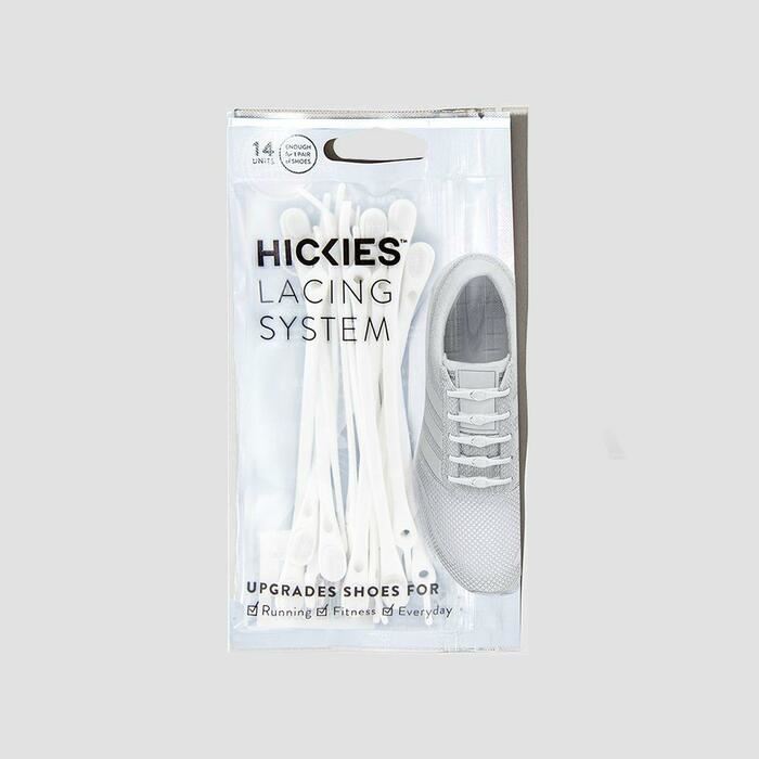 HICKIES LACES ORIGINALS NO TIE ELASTIC SHOELACES TRAINERS STRAPS 14 PACK - WHITE