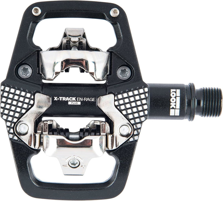 LOOK X‑Track En‑Rage Plus Trail Enduro Bike Pedals Wide SPD Platform - Black
