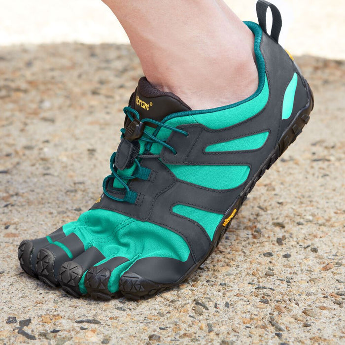 Vibram V - Trail 2.0 Womens Mega Grip Five Fingers Barefoot Feel Shoes Trainers - Blue/GreenVibram