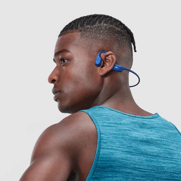 Shokz OpenRun Mini Headphones Bone Conduction Waterproof Wireless Earphones Blue