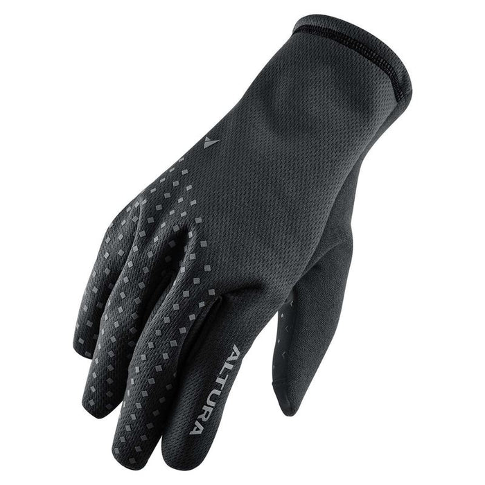 Altura Nightvision Windproof Fleece Cycling Gloves Thermal Grip Reflective - Black
