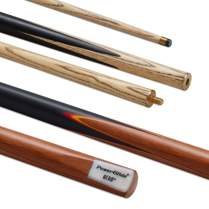 Powerglide Snooker Cue 2 Piece Ash Shaft 144cm 9.5mm Tip