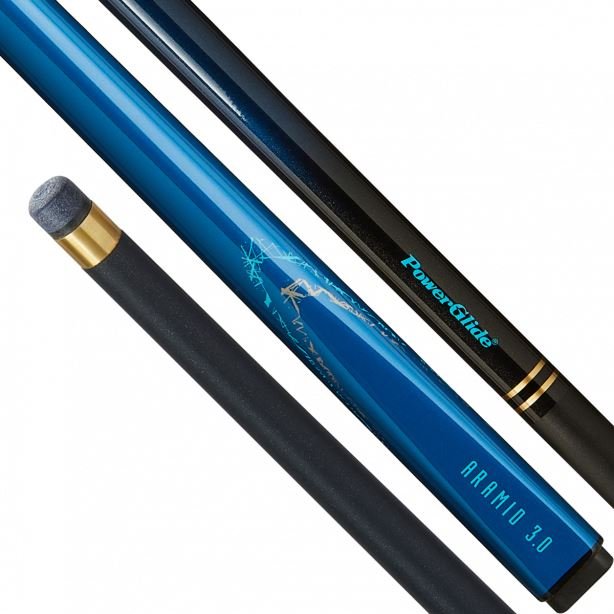 Powerglide  Aramid Graphite Snooker Cue Carbon Composite 2 Piece 57" 10mm Tip - BluePowerGlide