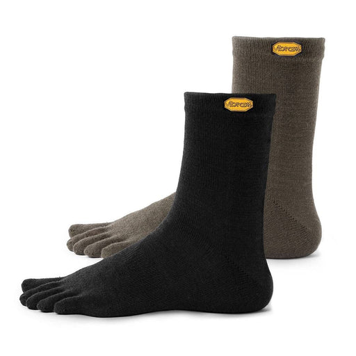 Vibram Five Fingers Running Sports Socks Blend Crew Wool Breathable Twin PackFITNESS360