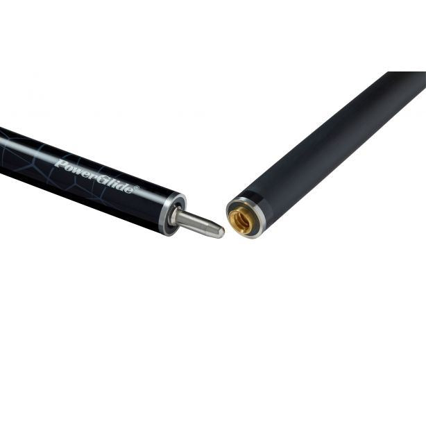 Powerglide  Noir Snooker Cue 2 Piece 57" Fibreglass Composite 10mm Tip Ultra Smooth Gloss Finish