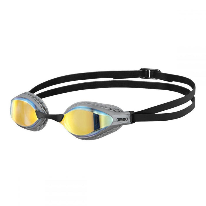 Arena Swimming Goggles Airspeed Mirror Wide Lenses - Yellow / Copper / Silver