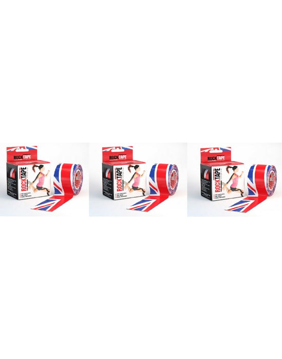 Rocktape Strong Adhesive Kinesiology Tape Patterned Roll - Union Jack x 3