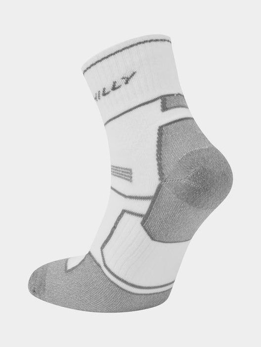Hilly Twin Skin Socklet Anti Blister Breathable Running Socks - White/Grey/Marl